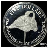 1983 Bahamas Silver 5 Dollars