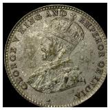 1926 Ceylon Silver 10 Cents