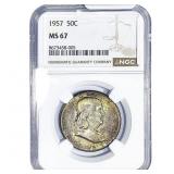 1957 Franklin Half Dollar NGC MS67