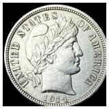 1914-D Silver Barber Dime CLOSELY  UNCIRCULATED