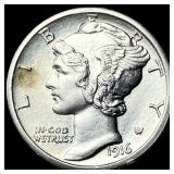 1916-S Silver Mercury Dime UNCIRCULATED