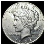 1928 Silver Peace Dollar CLOSELY UNCIRCULATED