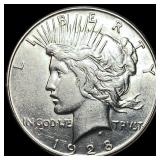 1928-S Silver Peace Dollar CHOICE AU