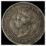 1899 Ceylon Silver 10 Cents