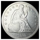 1872 Silver Seated Liberty Dollar NEARLY  UNCIRCU