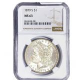 1879-S Morgan Silver Dollar NGC MS63