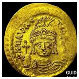 Byzantine Maurice Tiberius 582-602 AD Gold Solidu