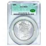 1884 Morgan Silver Dollar CAC MS63