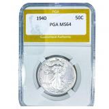 1940 Walking Liberty Half Dollar PGA MS64