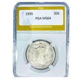 1935 Walking Liberty Half Dollar PGA MS64