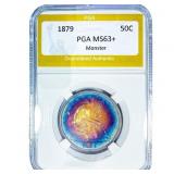 1879 Seated Liberty Half Dollar PGA MS63+ Monster