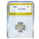 1884 Nickel Three Cent PGA PR66