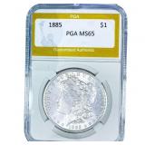 1885 Morgan Silver Dollar PGA MS65