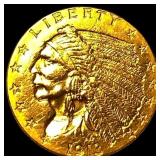 1913 Indian Head $2.5 Gold Quarter Eagle HIGH GRAD