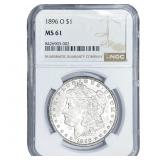 1896-O Morgan Silver Dollar NGC MS61