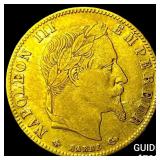 1865 France Gold 5 Francs