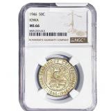 1946 Iowa Half Dollar NGC MS66
