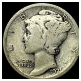 1921 Silver Mercury Dime NICELY CIRCULATED