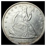 1873 Silver Seated Liberty Half Dollar  CLOSELY U