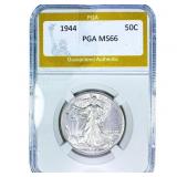 1944 Walking Liberty Half Dollar PGA MS66