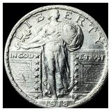 1918-S Silver Standing Liberty Quarter CLOSELY UNC