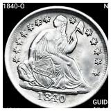 1840-O ND Seated Liberty Half Dime UNCIRCULATED