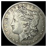1894-O Morgan Silver Dollar ABOUT  UNCIRCULATED