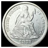 1873 Silver Seated Liberty Dime CLOSELY  UNCIRCUL