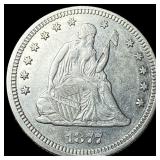 1877 Seated Liberty Quarter NEARLY  UNCIRCULATED