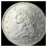 1837 Capped Bust Half Dollar CLOSELY  UNCIRCULATE