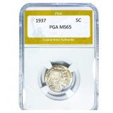 1937 Buffalo Nickel PGA MS65