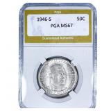 1946-S Booker T Half Dollar PGA MS67