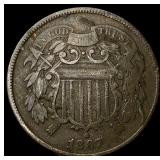 1867 Two-Cent Piece NEARLY UNCIRCULATED