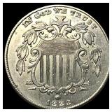 1883 Shield Nickel NEARLY UNCIRCULATED