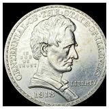 1918 Silver Illinois Centennial Half Dollar  UNCI