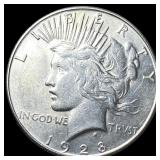 1928-S Silver Peace Dollar CLOSELY  UNCIRCULATED