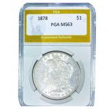 1878 Morgan Silver Dollar PGA MS63