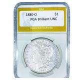 1880-O Morgan Silver Dollar PGA Brilliant UNC