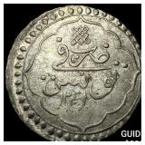 1808-1839 Ottoman Tunisia Mahmud II Silver 1 Rial