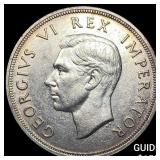 1947 South Africa Silver 5 Shillings