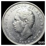 1888 Portugal Silver 500 Reis