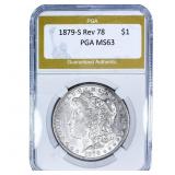 1879-S Rev 78 Morgan Silver Dollar PGA MS63