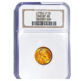 1954-D Wheat Cent NGC MS67 RD