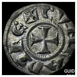 Italy Genova AD 1139-1339 Silver Denaro