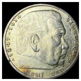 1938A Germany Silver 5 Reichsmark