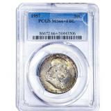 1957 Franklin Half Dollar PCGS MS66+ FBL