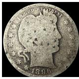 1896 Barber Quarter NICELY CIRCULATED
