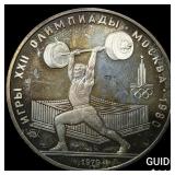 1980 Russian Sum. Olympics XXII 1/2oz SIlver Medal