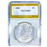 1882 Morgan Silver Dollar PGA MS64
