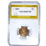 1881 Indian Head Cent PGA MS65 RD